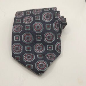 Pierre Balmain Geometric Navy Tie